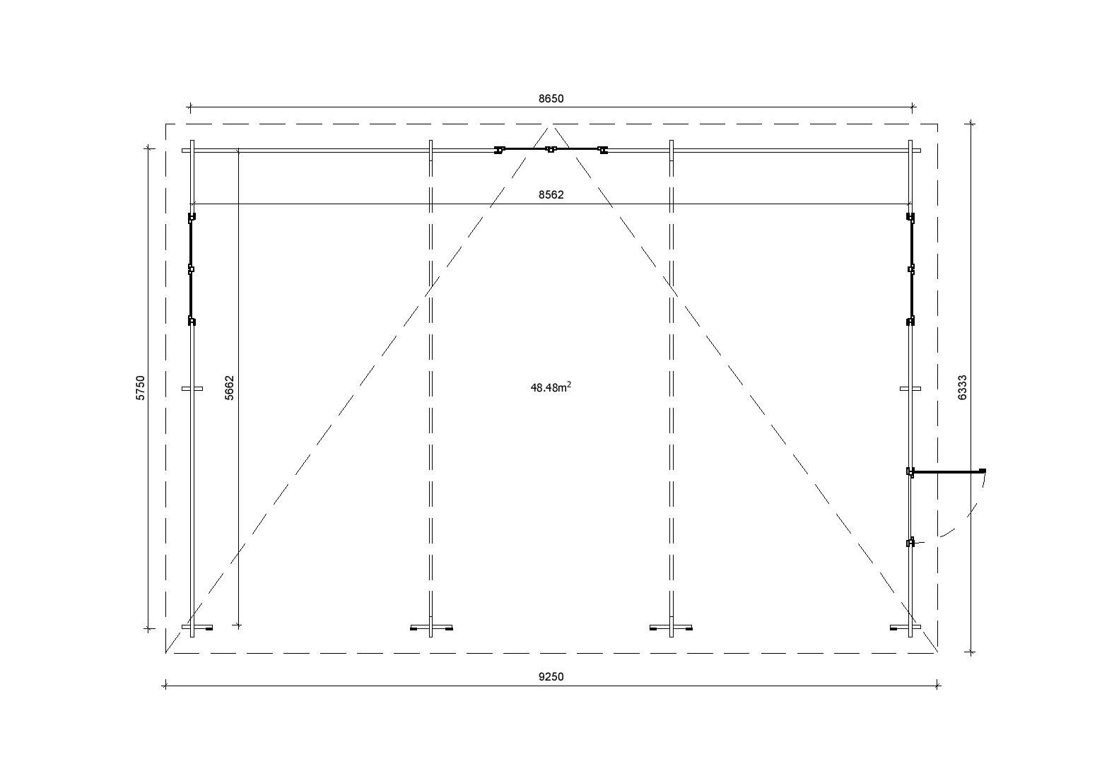 Holzgarage_Pinus_9x6_ohne_Tore_PD_5