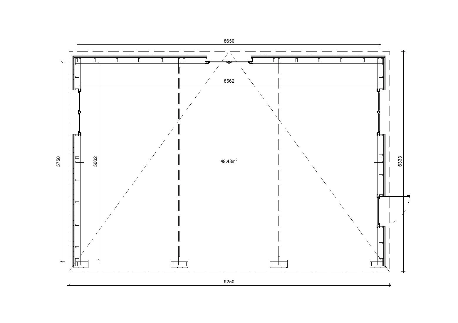 Holzgarage_Pinus_CL1_9x6_ohne_Tore_PD_5