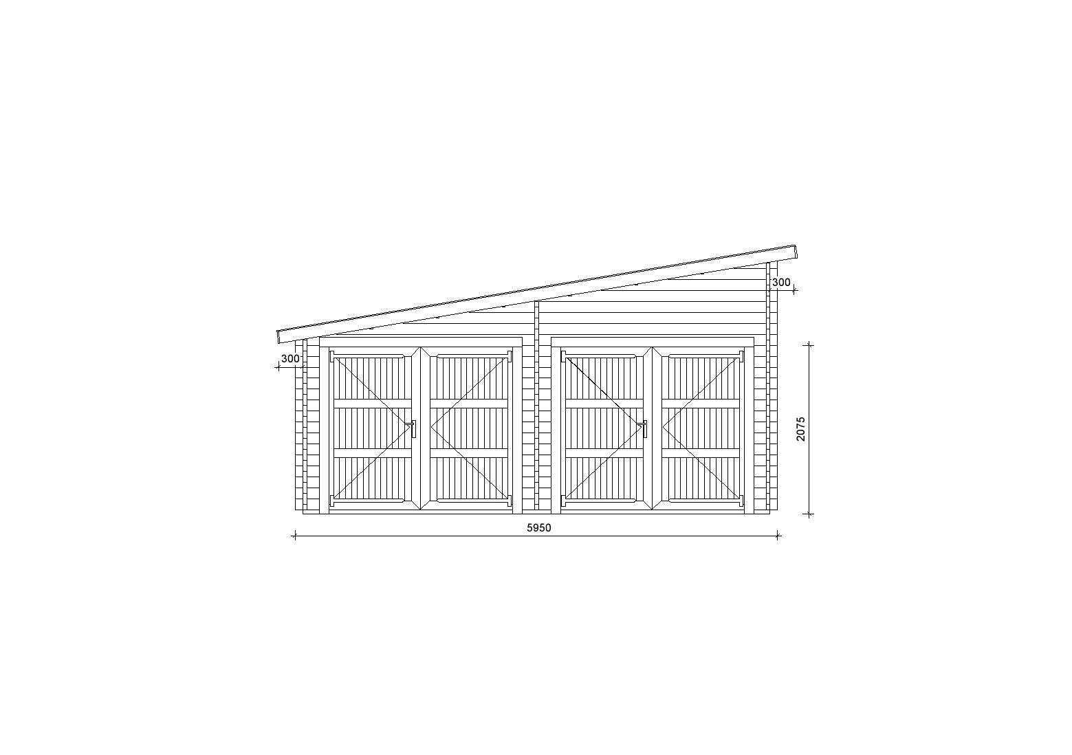 Holzgarage_Populus_6x9_mit_Holztoren_PD_1