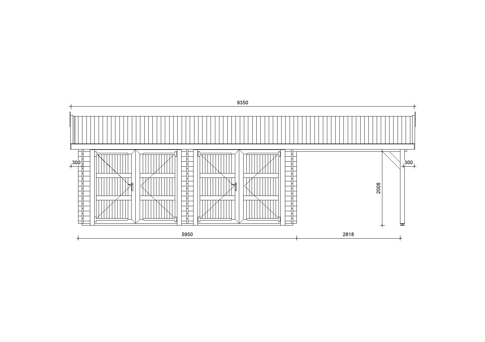 Holzgarage_Prunus_9x6_mit_Holztoren_PD_1