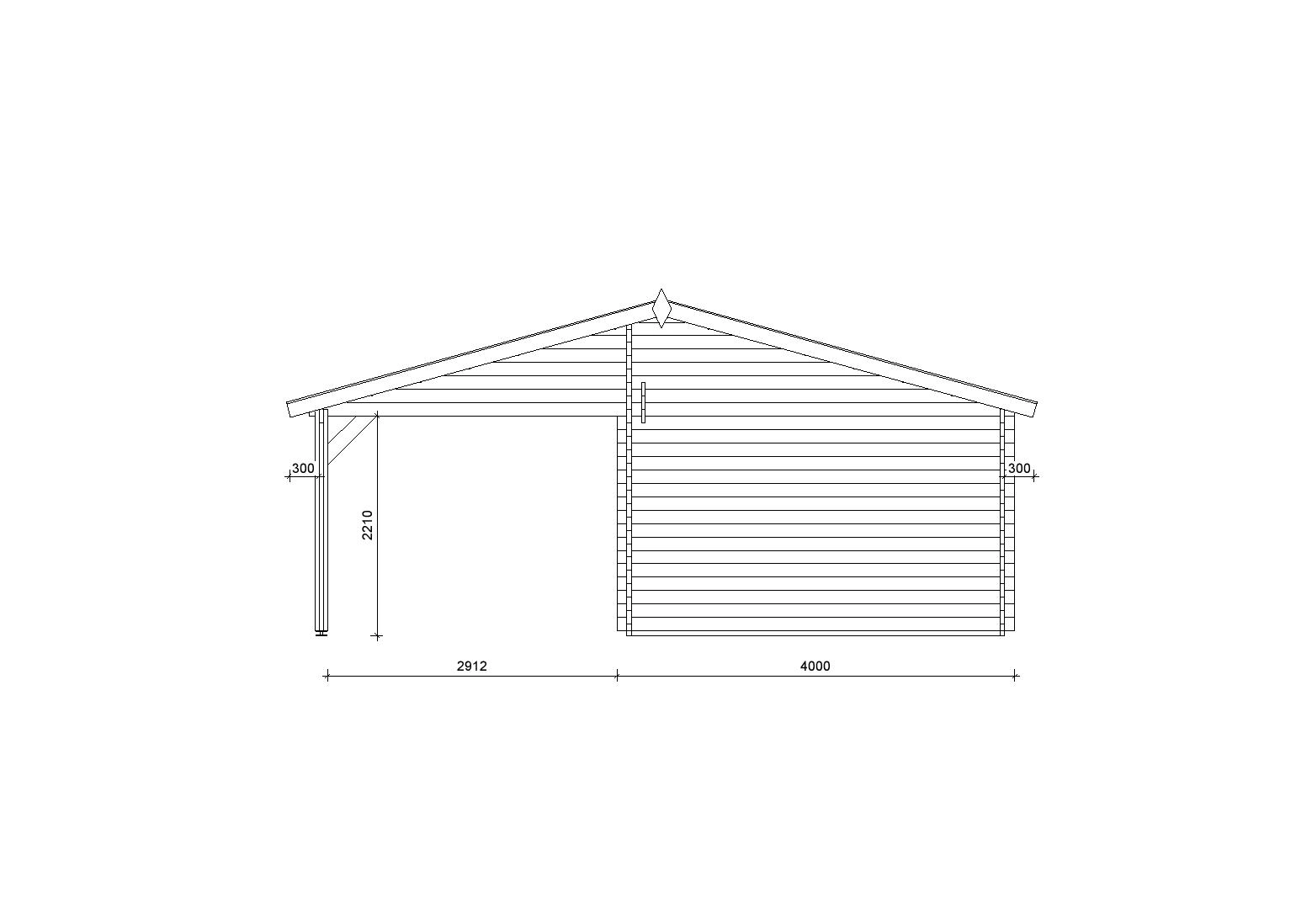 Holzgarage_Quercus_7x6_mit_Holztor_PD_3