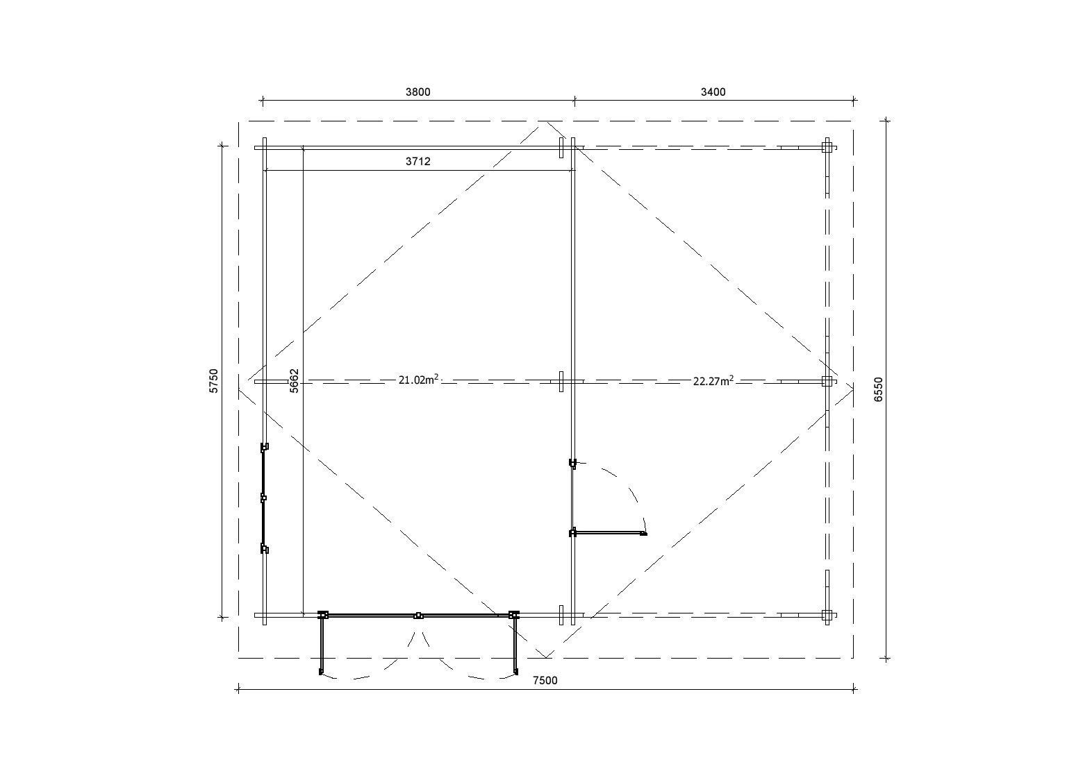 Holzgarage_Quercus_7x6_mit_Holztor_PD_5