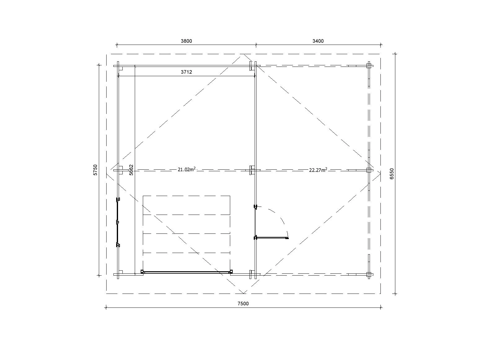 Holzgarage_Quercus_7x6_mit_Sektionaltor_PD_5