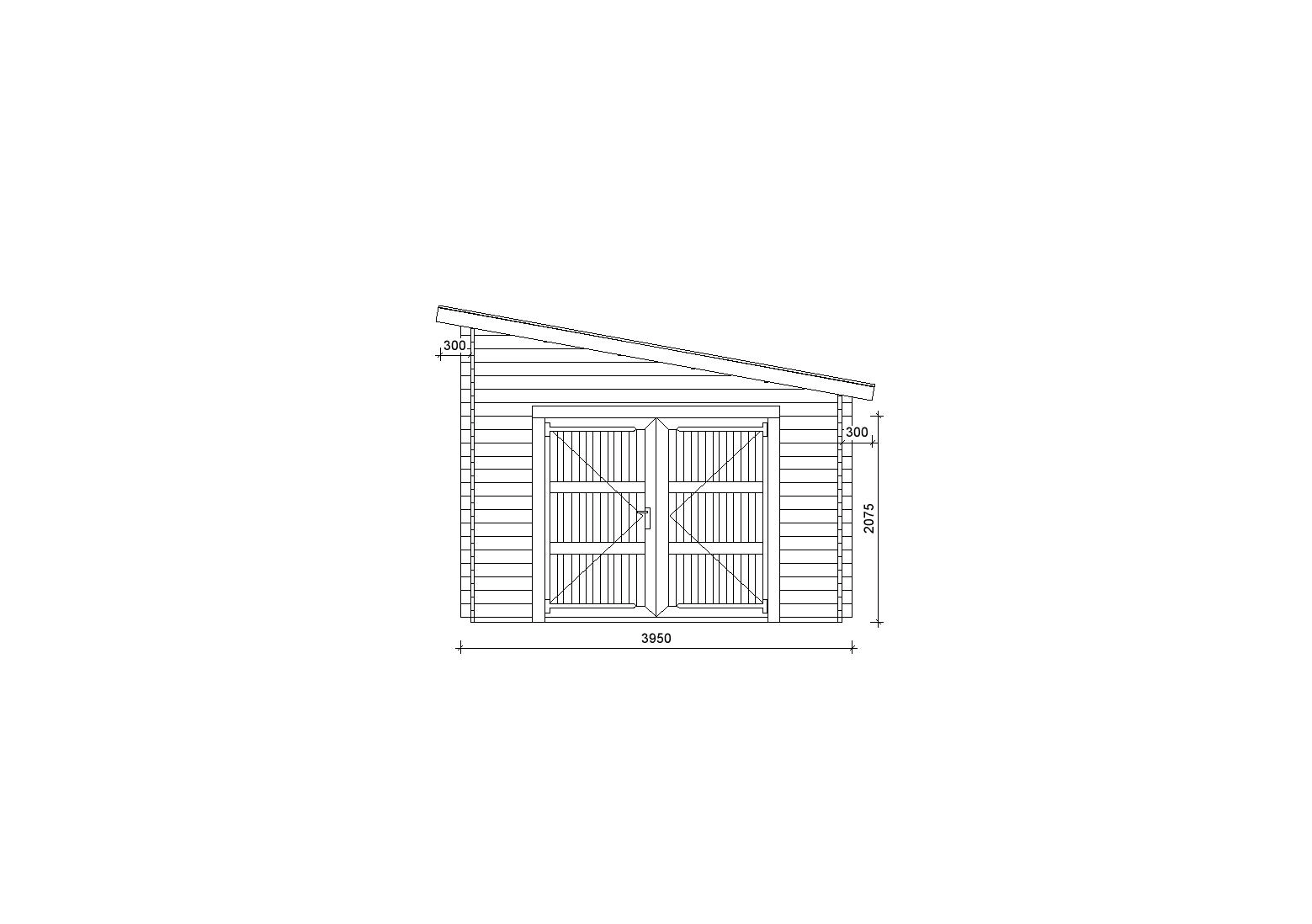 Holzgarage_Sorbus_4x6_mit_Holztor_PD_1