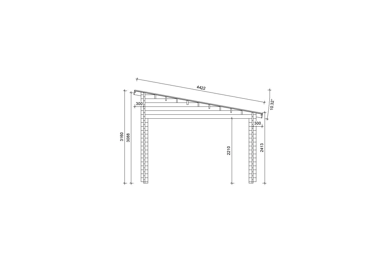 Holzgarage_Sorbus_4x6_mit_Holztor_PD_6