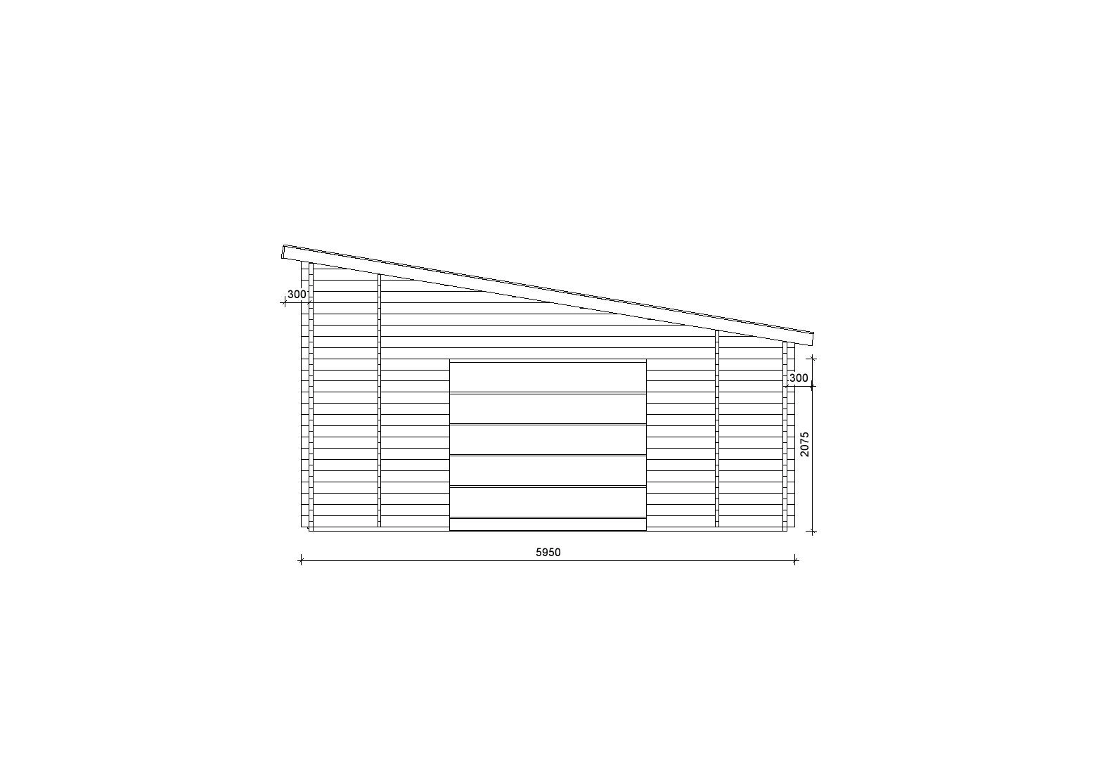 Holzgarage_Taxus_4x6_mit_Sektionaltor_PD_1