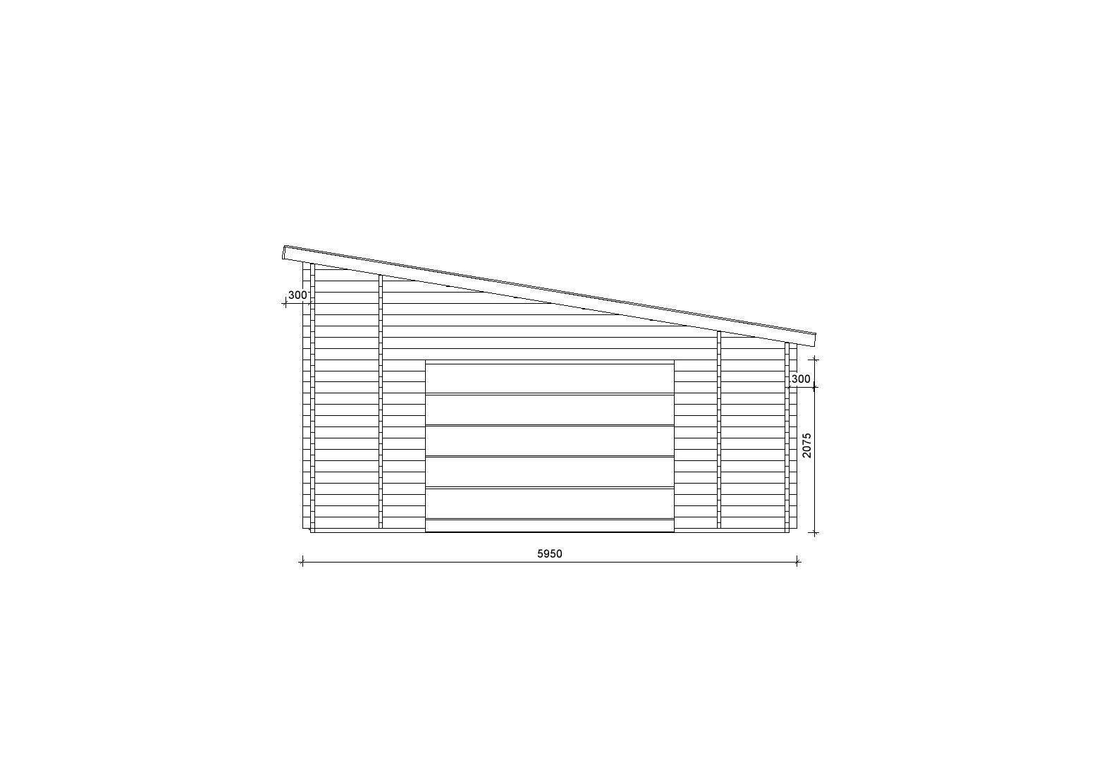 Holzgarage_Taxus_V3_4x6_mit_Sektionaltor_PD_1