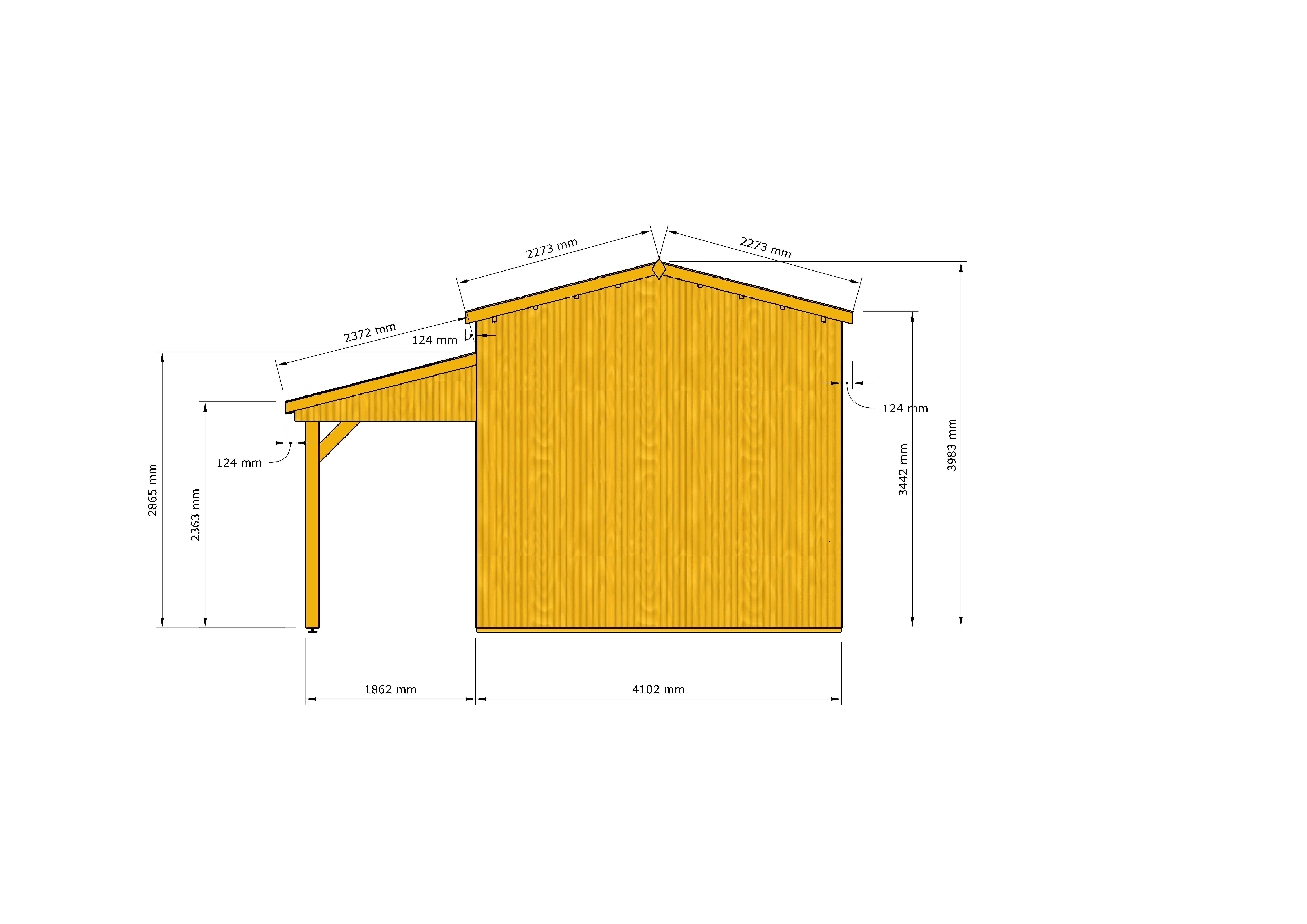 Wohnmobilgarage_Betula_4x8_mit-Vordach_ohne-Tor_PD_3