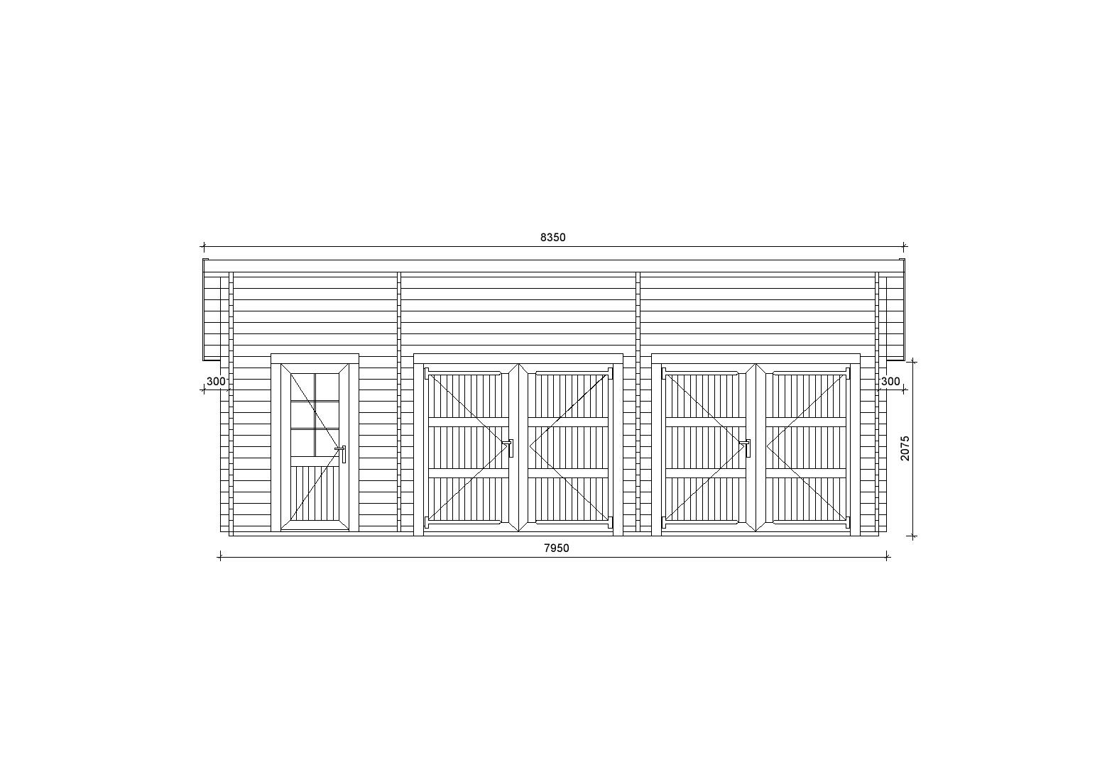 Holzgarage_Abies_8x6_mit_Holztoren_PD_1