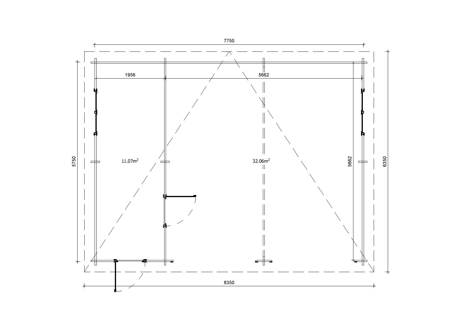 Holzgarage_Abies_8x6_ohne_Tore_PD_5