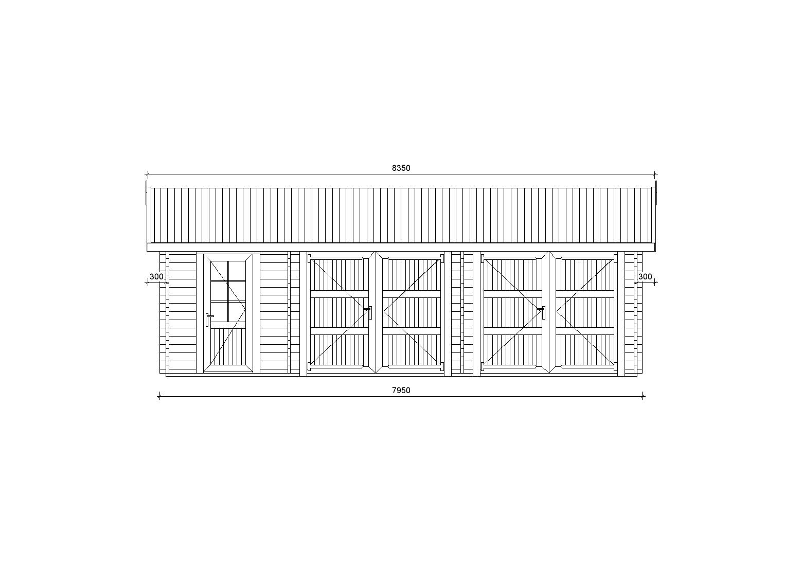 Holzgarage_Acer_8x6_mit_Holztoren_PD_1