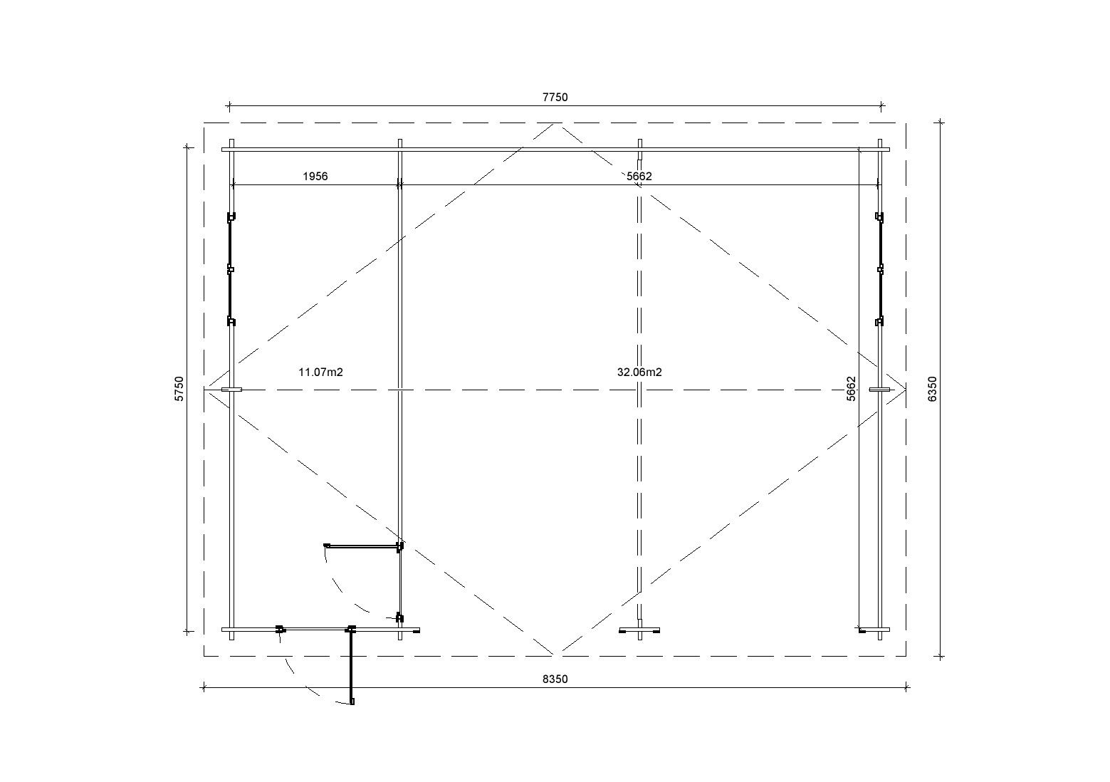 Holzgarage_Acer_8x6_ohne_Tore_PD_5