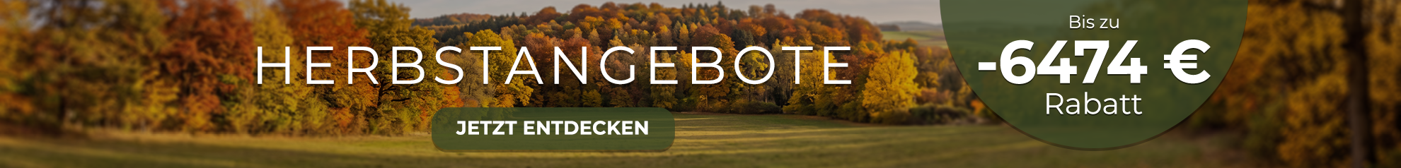 Werbebanner für Herbstangebote