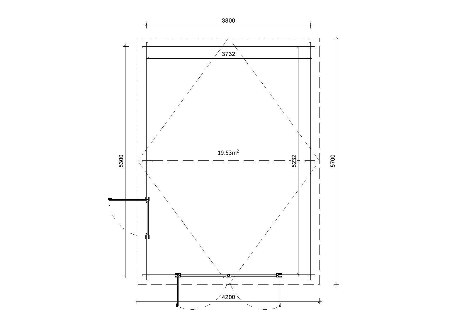 Holzgarage_Acanthus_4x6_mit_Holztor_PD_5