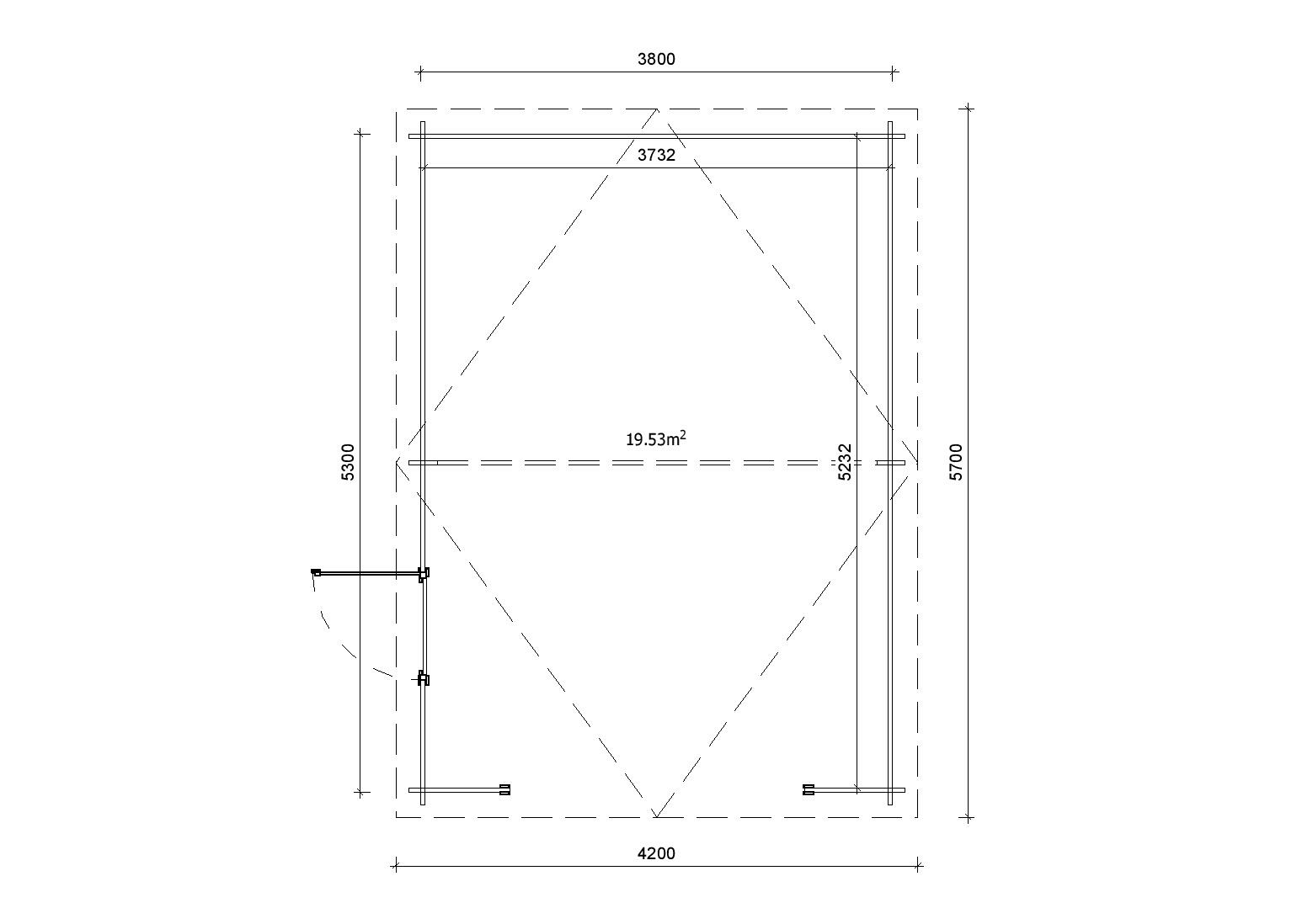 Holzgarage_Acanthus_4x6_ohne_Tor_PD_5