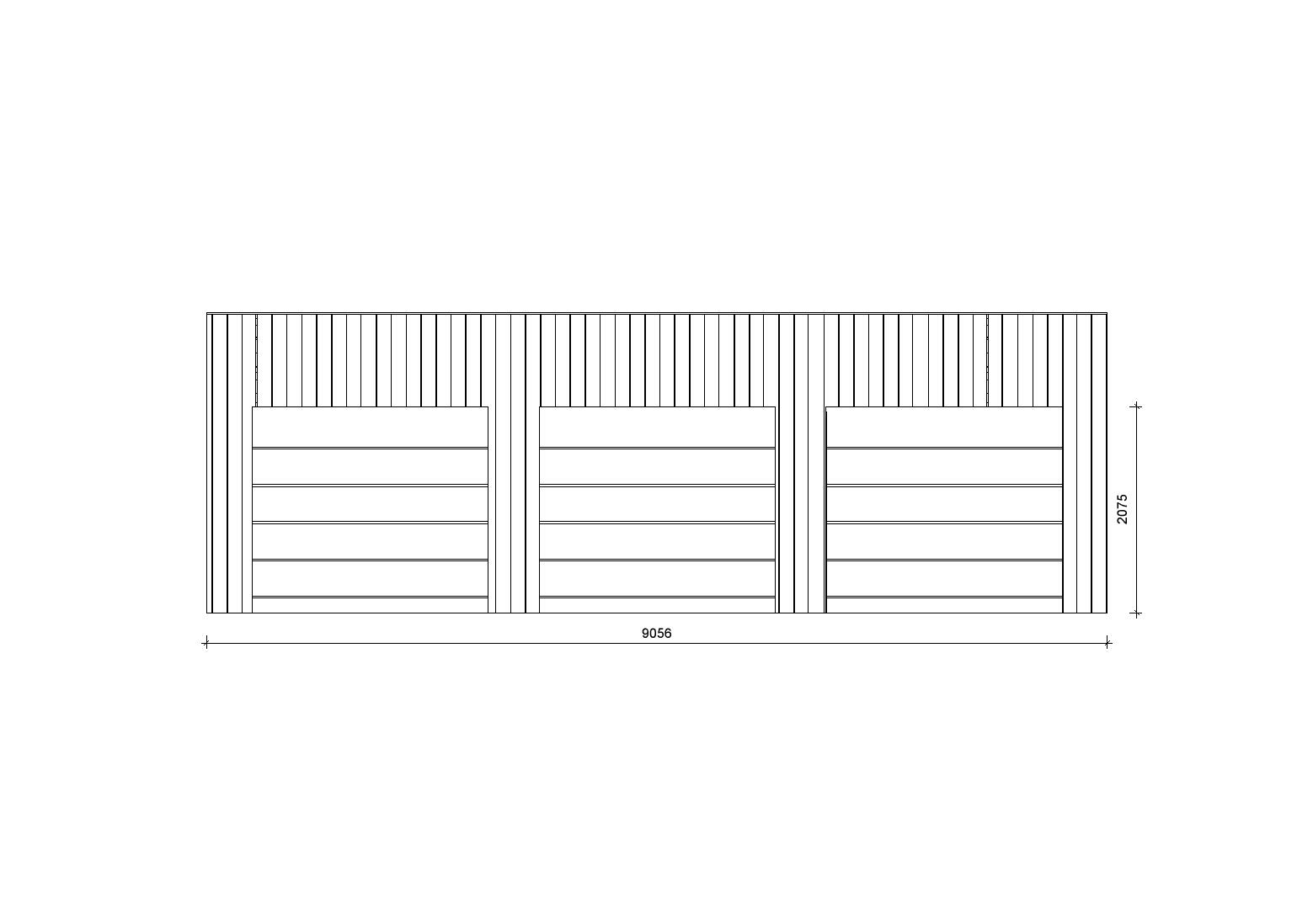 Holzgarage_Areca_9x6_mit-Sektionaltoren_PD_1