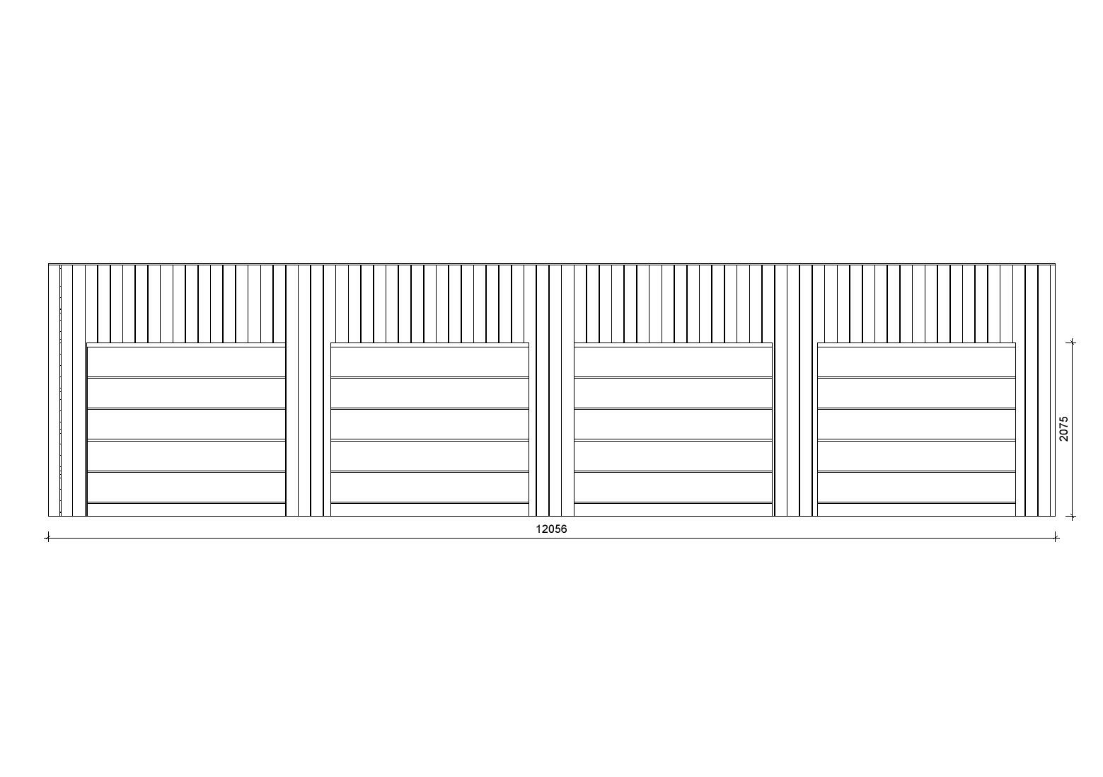 Holzgarage_Butomus_12x6_mit_Sektionaltoren_PD_1