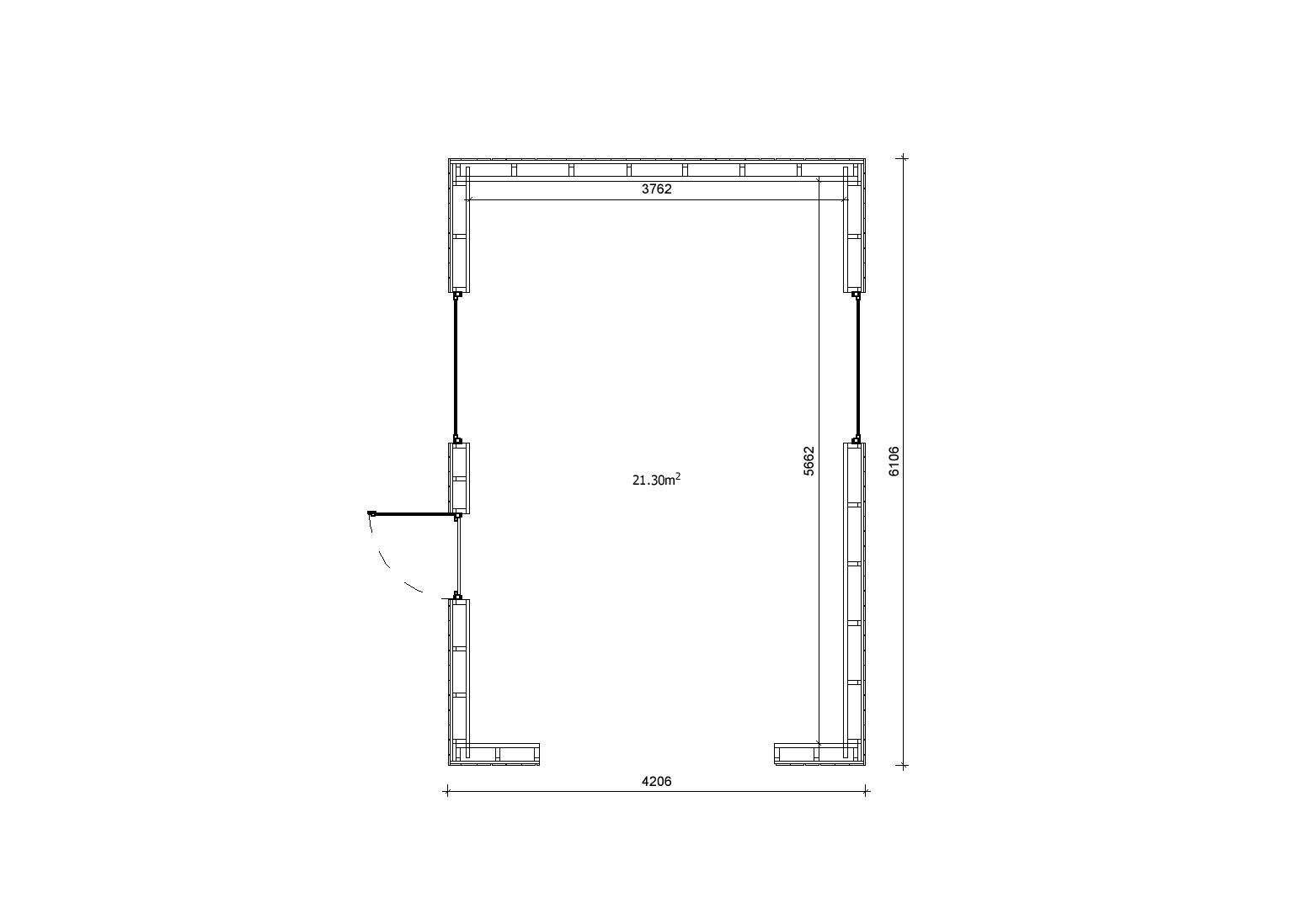 Holzgarage_Fraxinus_4x6_ohne_Tor_PD_5